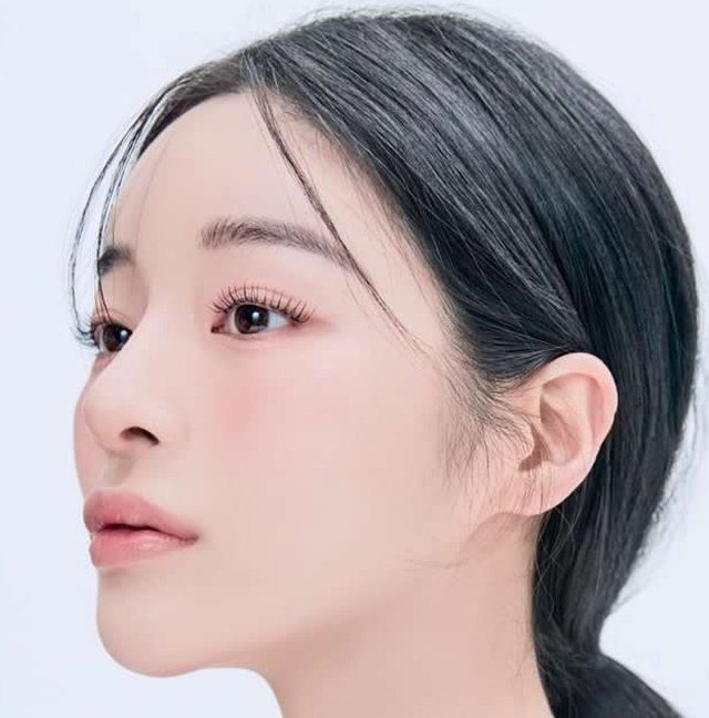 여성의 옆모습 얼굴 프로필
