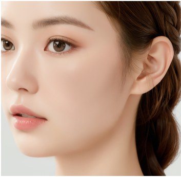 수술 전 여성 모델 얼굴