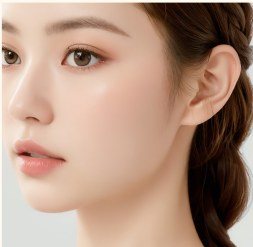 수술 후 여성 얼굴 측면