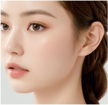 수술 후 턱선이 정돈된 여성 모델
