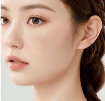 수술 전 측면 얼굴 일러스트