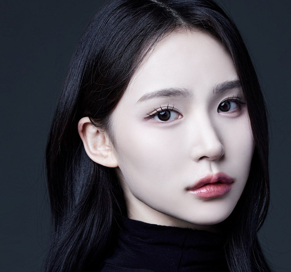 여성 모델 얼굴 클로즈업